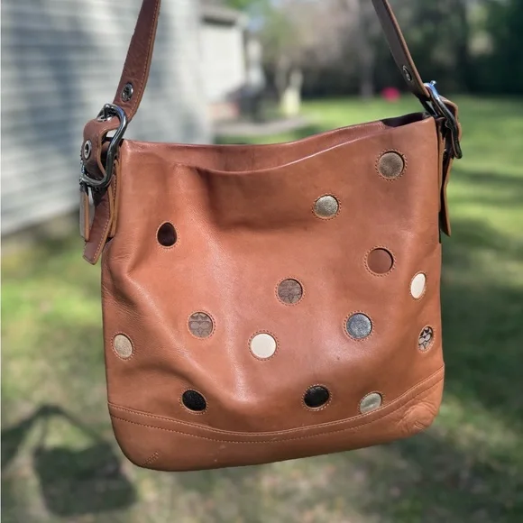 Coach Limited Edition Polkadot shoulder bag. - Picture 2 of 14